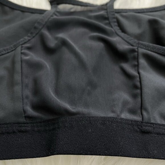 Duluth Trading Co Sports Bra Women L Black Unlined Mesh Adjustable Medium Impact - Picture 6 of 6